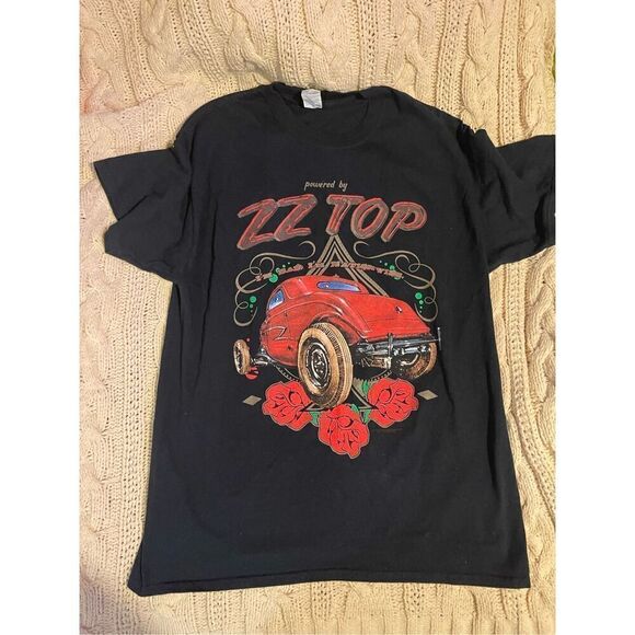 ZZ Top Official 2014 Nationwide Tour T-shirt double-sided Concert Tee Sz L - Picture 1 of 6